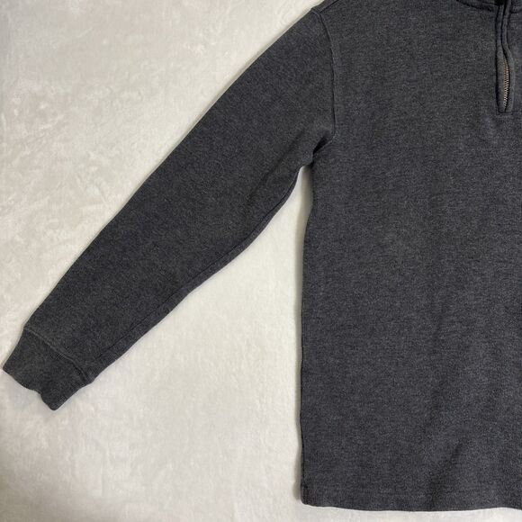 Polo Ralph Lauren Boy's Large 14-16 Gray 1/4 Zip Pullover Sweater Pony Logo - Picture 3 of 14
